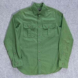 J Crew Work Shirt Men's XS Cotton Military Green Button Utility Army Long Sleeve